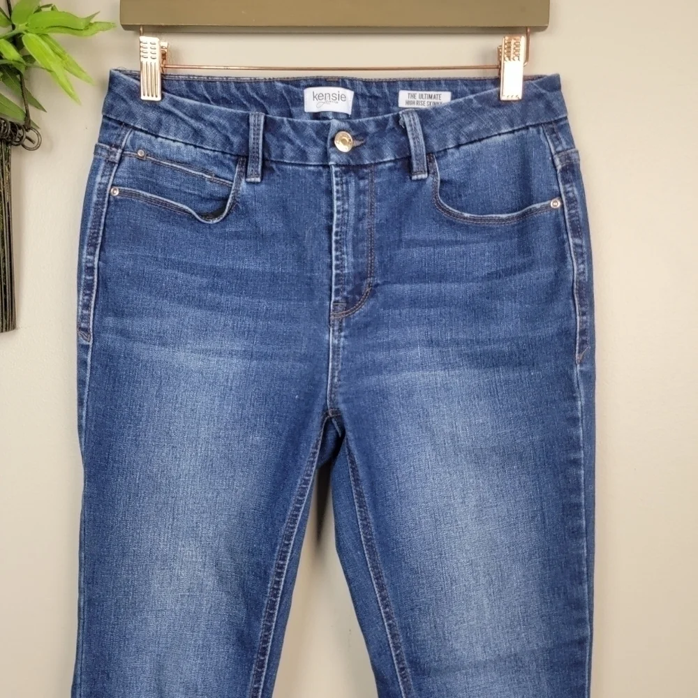 Kensie Ultimate High Rise Skinny Dark Wash Jegging Ankle Legging Jeans 6 28